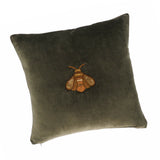 Green Bee Velvet Throw Pillow Cover 19 X 19