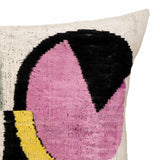 Hedwig Silk Velvet Ikat Throw Pillow Cover 16 X 24