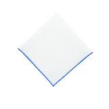 white and blue linen napkin