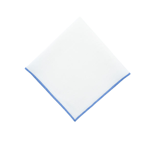 white and blue linen napkin