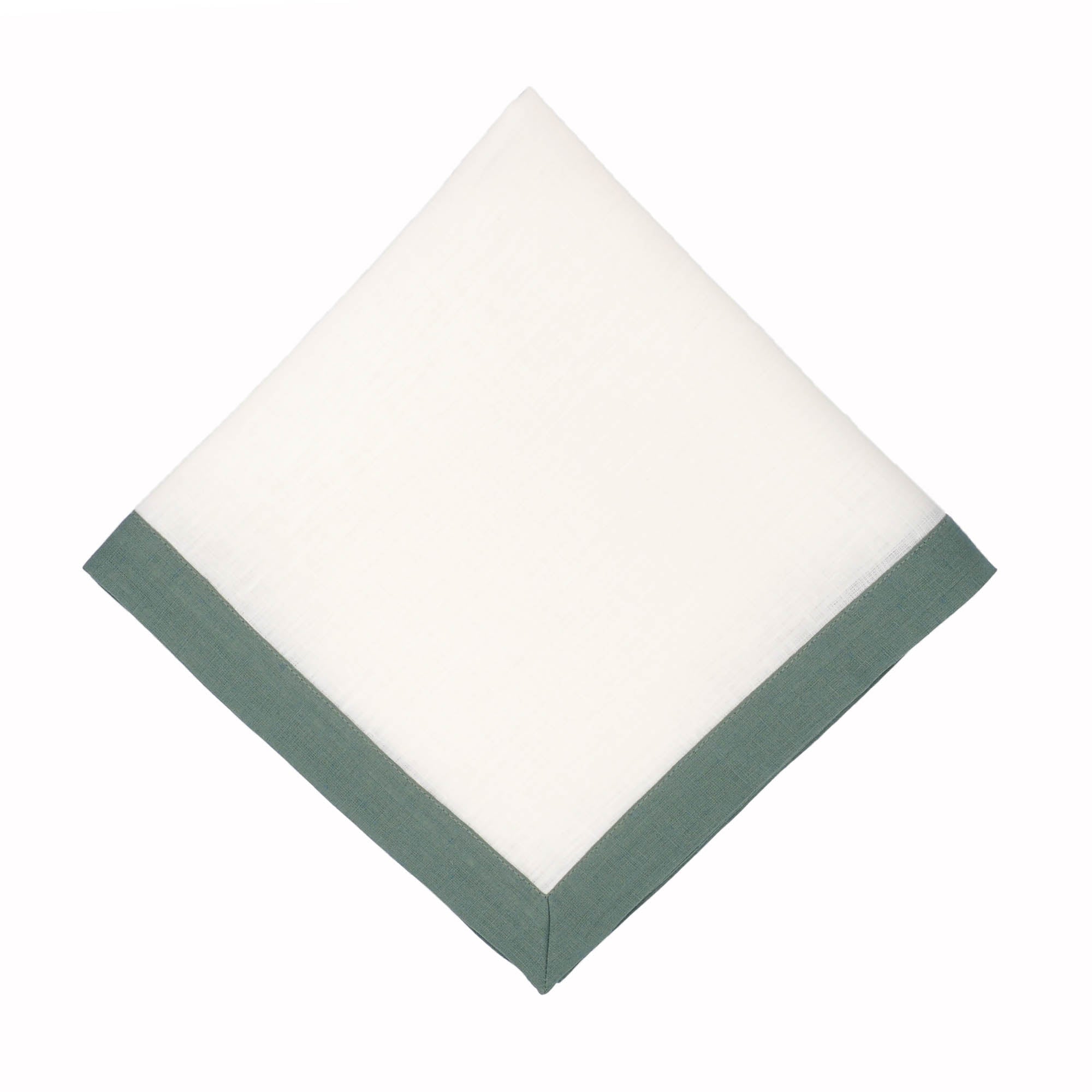 Premium linen napkins featuring green borders, ideal for elevating both casual and special dining occasions.