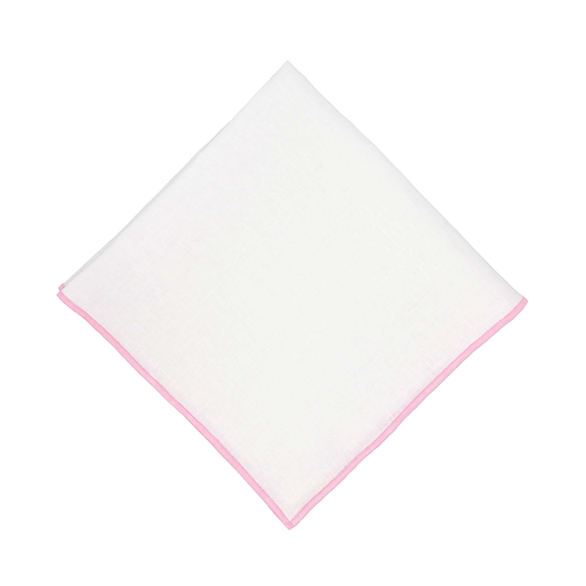 Classic Linen Napkins with Pink Stitch Edges, ideal for special occasions like weddings, holidays, and festive celebrations.