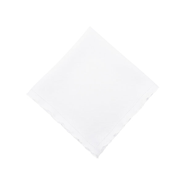 wedding napkin with white hemstitch edges