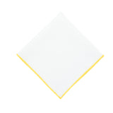 chouchou touch yellow satin stitch designer event wedding linen napkin