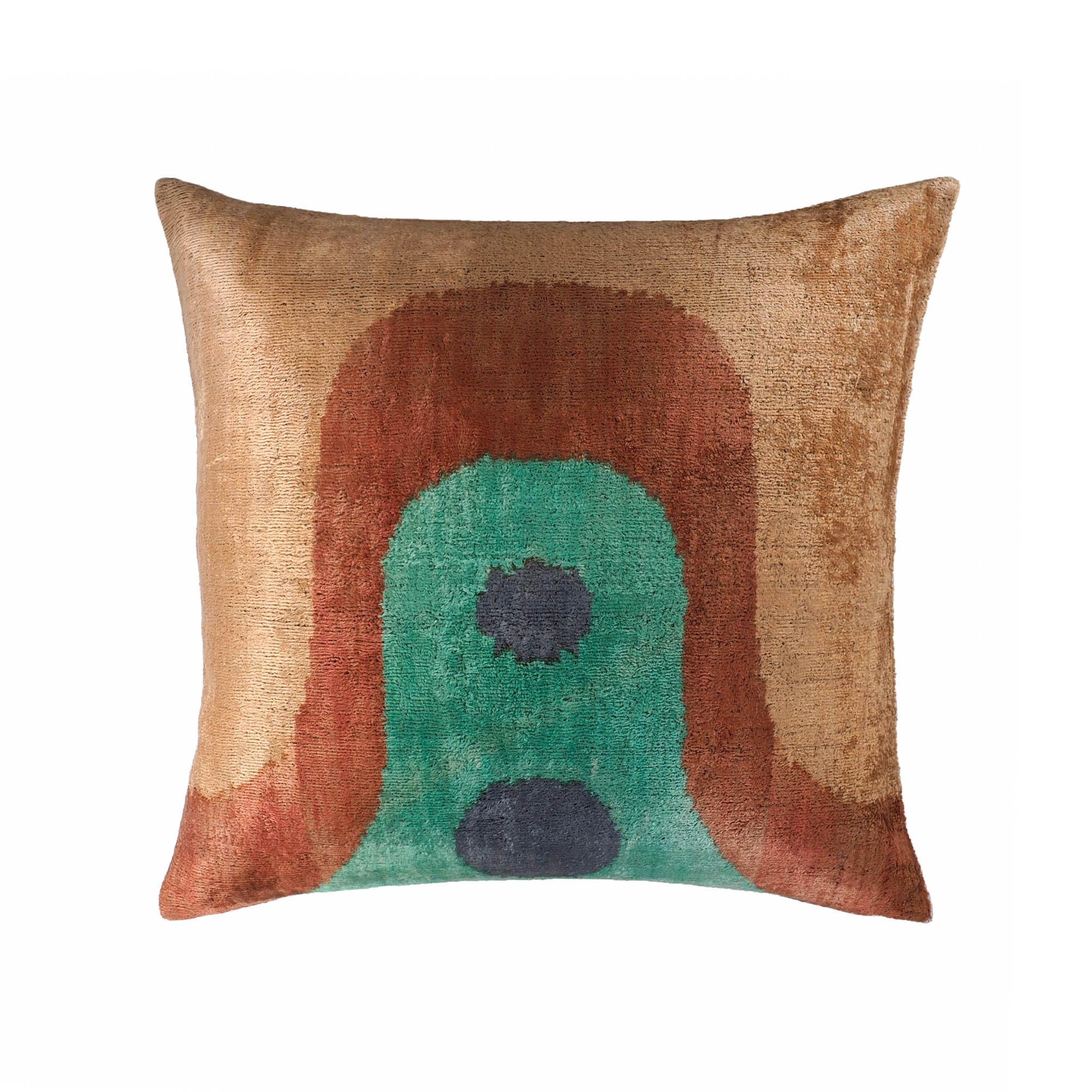 Chouchou Touch Madonna Silk Velvet Ikat Throw Pillow Cover 20 X 20