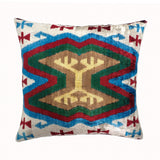 Maya Silk Velvet Ikat Throw Pillow Cover 20 X 20