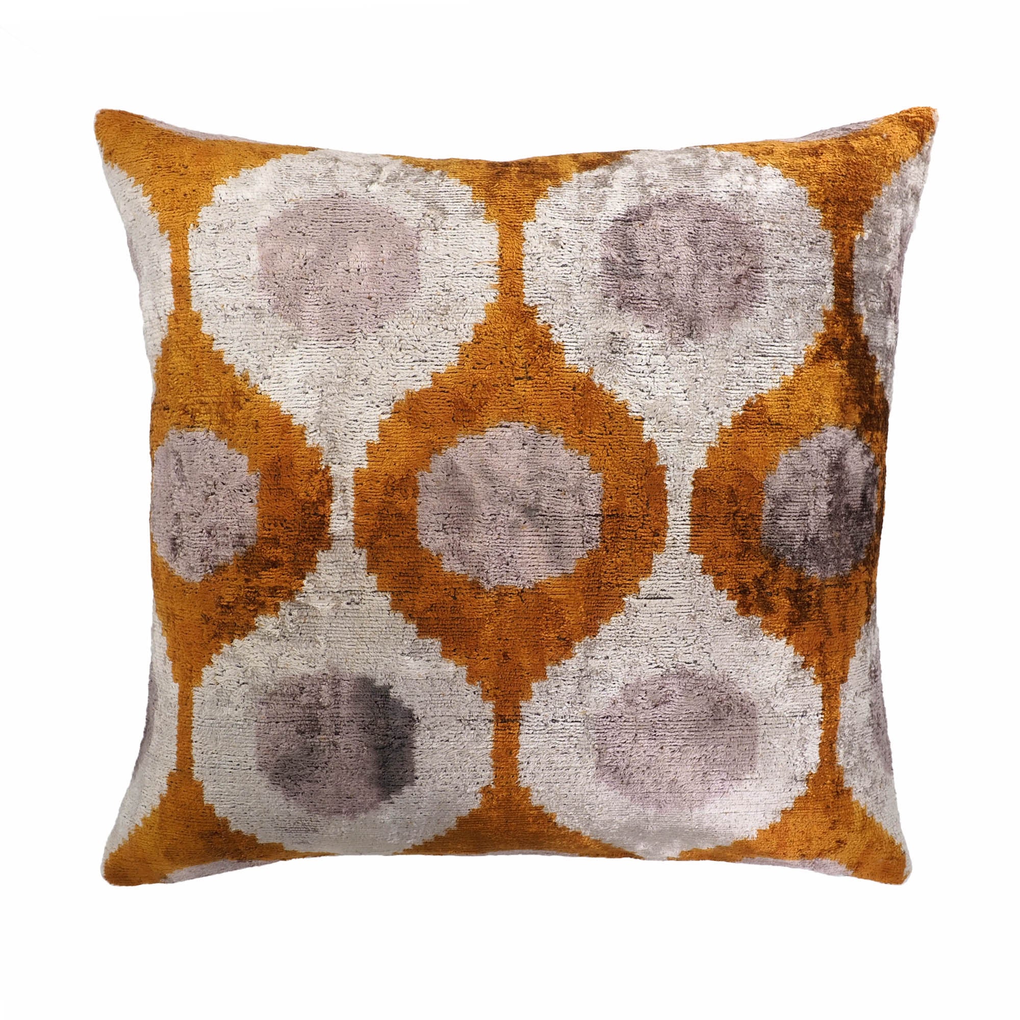 Micca Silk Velvet Ikat Throw Pillow, 20" X 20"