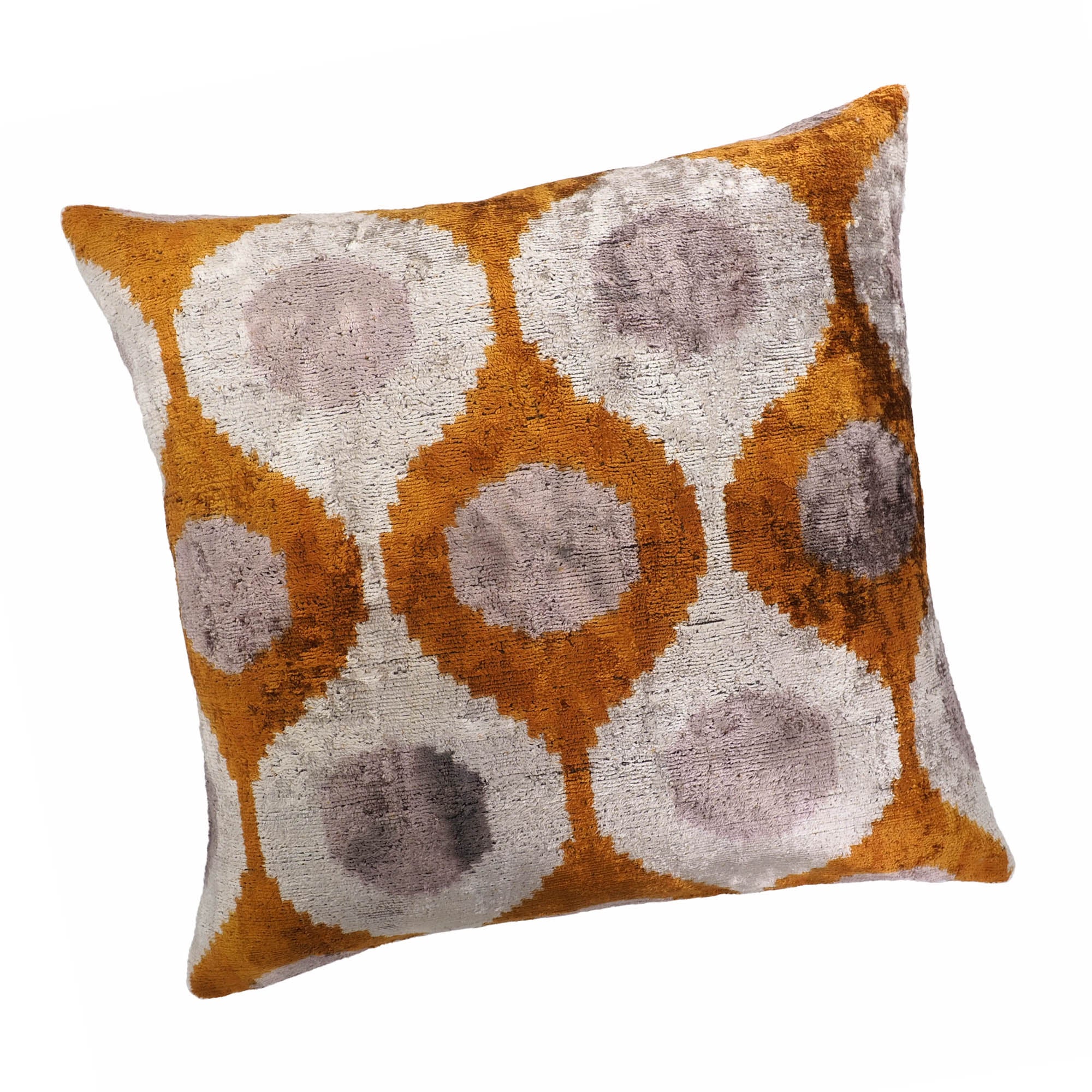 Micca Silk Velvet Ikat Throw Pillow, 20" X 20"