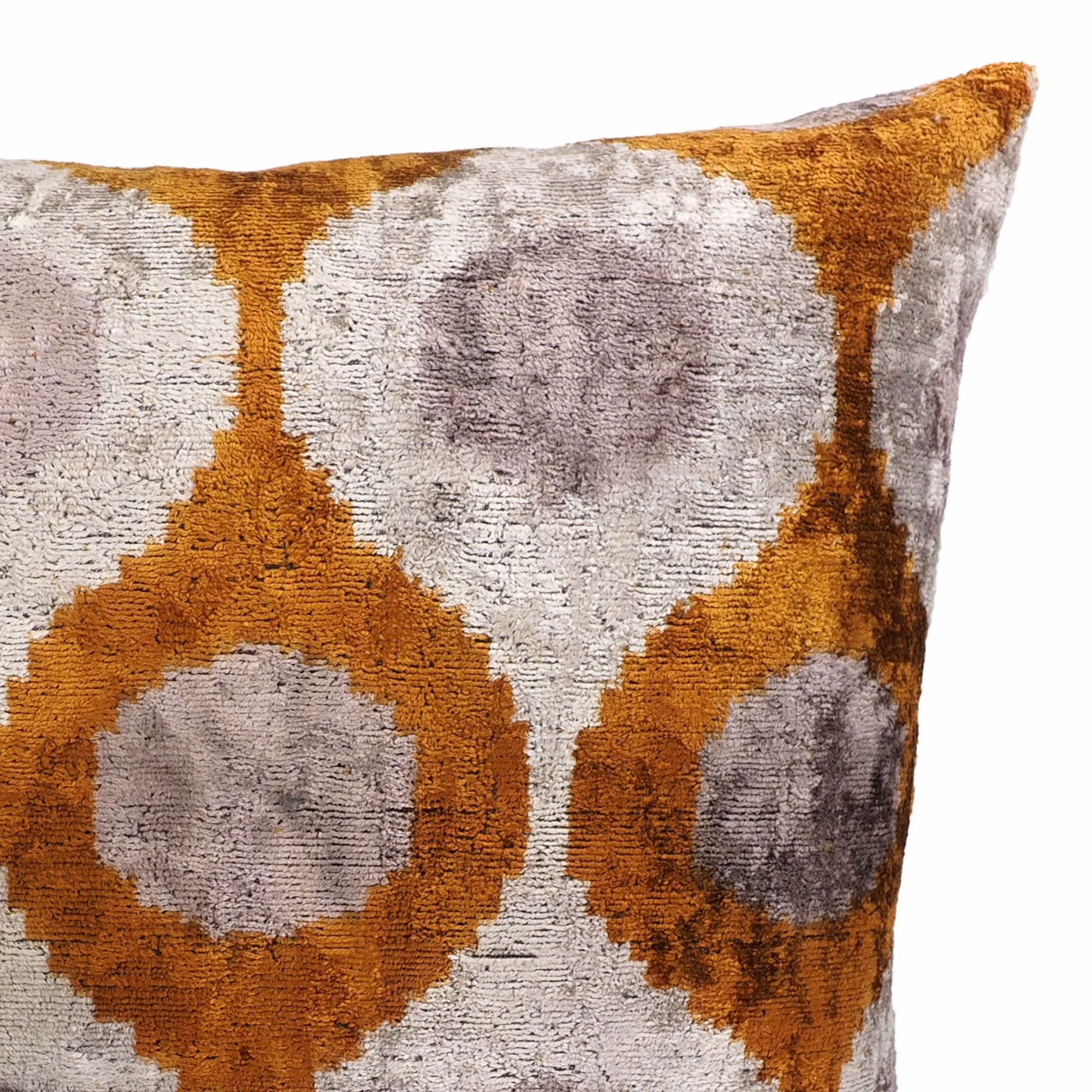 Micca Silk Velvet Ikat Throw Pillow, 20" X 20"