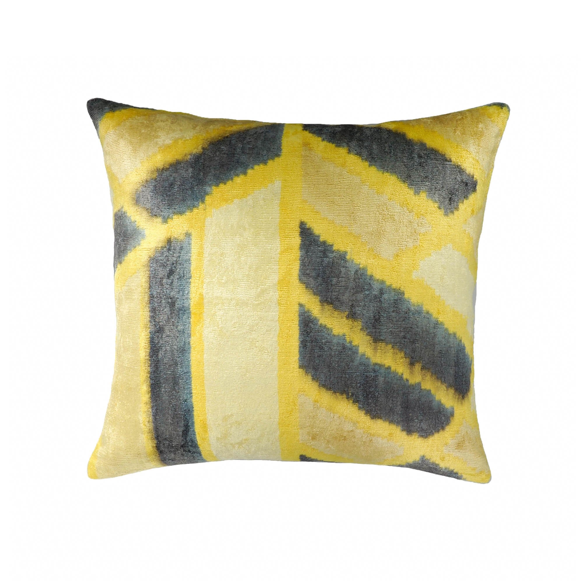 Chouchou Touch Mohawk Silk Velvet Ikat Throw Pillow Cover 20 X 20