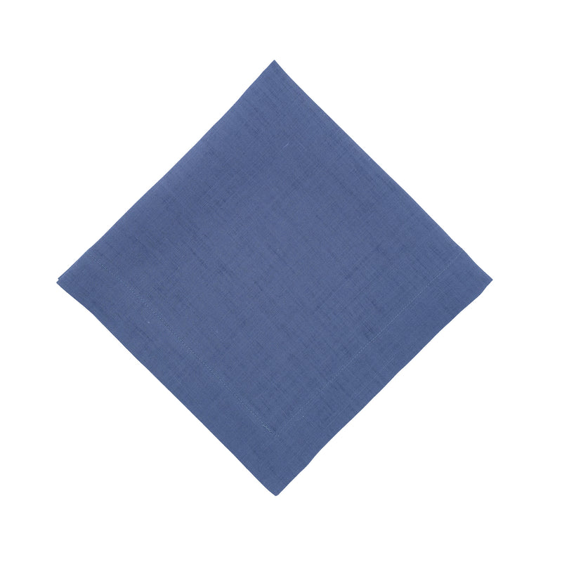 Navy Blue Linen Napkins, Set of 4