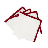 chouchou touch linen napkin with red velvet border