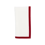 Christmas linen napkin with red velvet borders