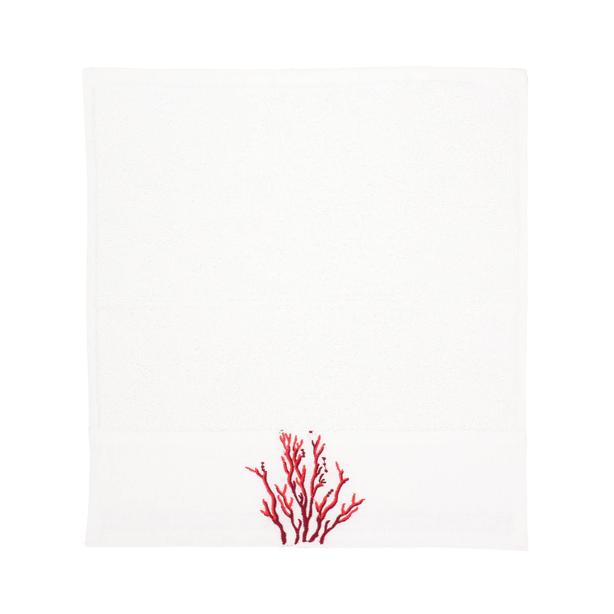 Red Coral Guest Towels 12 X 12 Set of 2