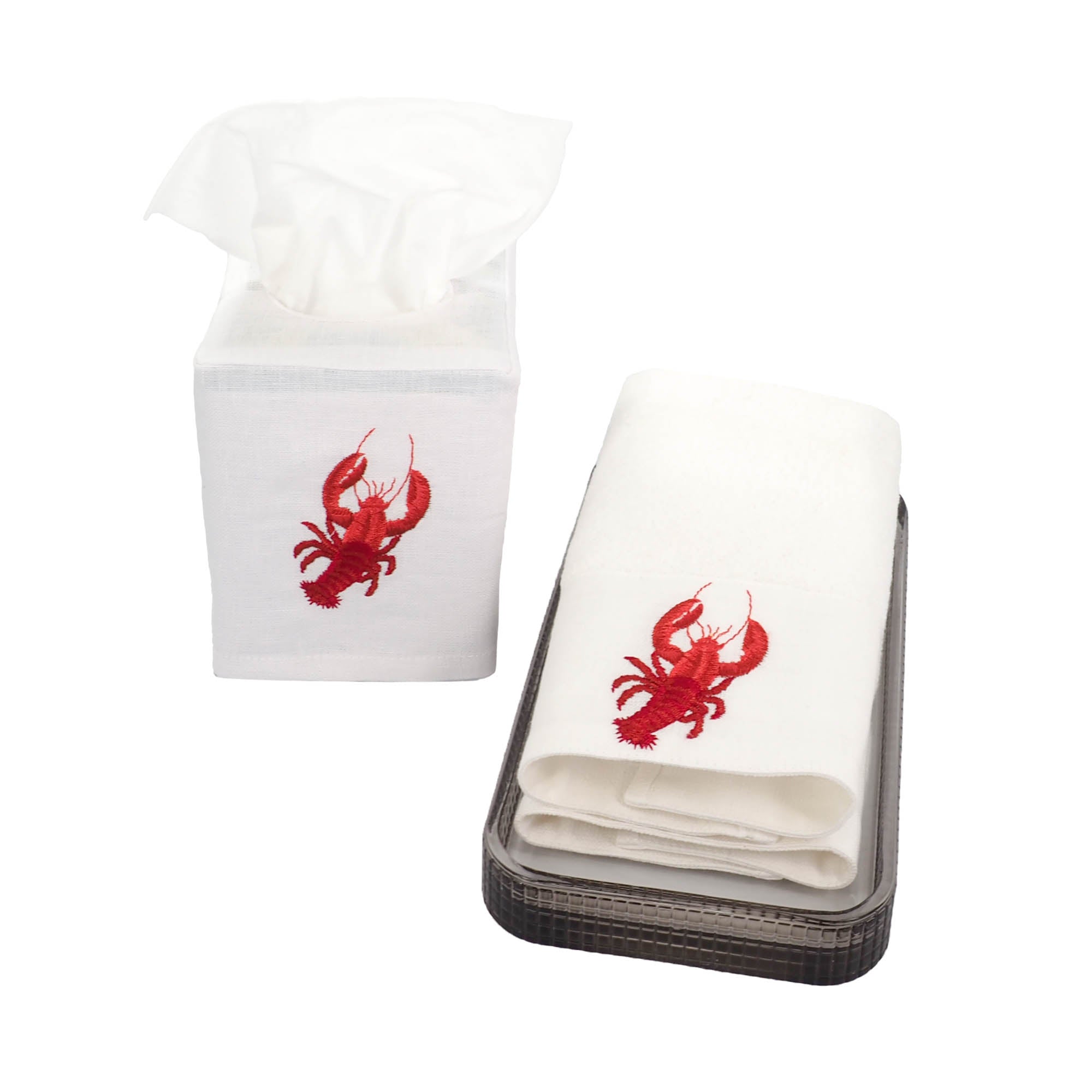 Red Lobster Guest Towels 12 X 12 Set of 2