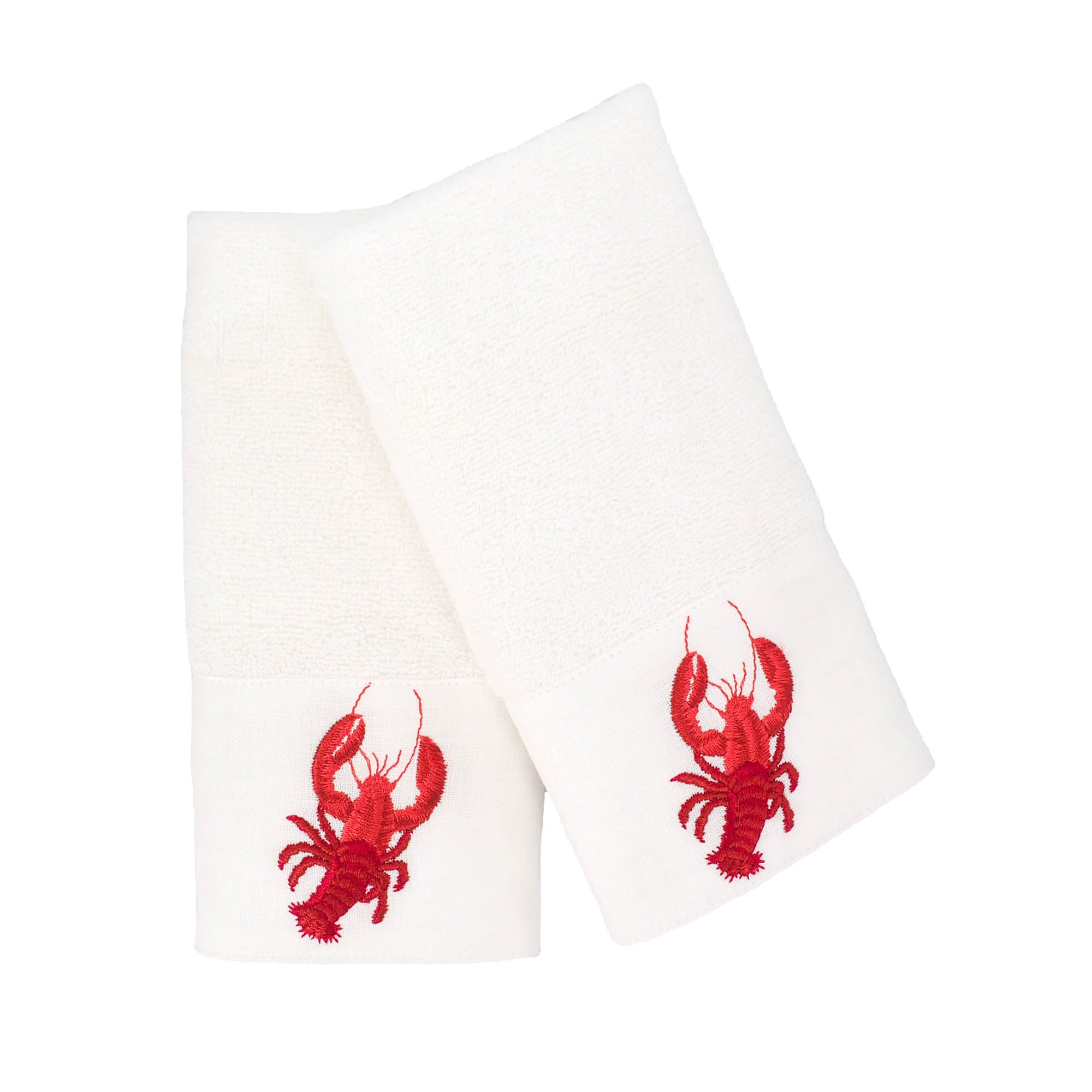 Red Lobster Guest Towels 12 X 12 Set of 2