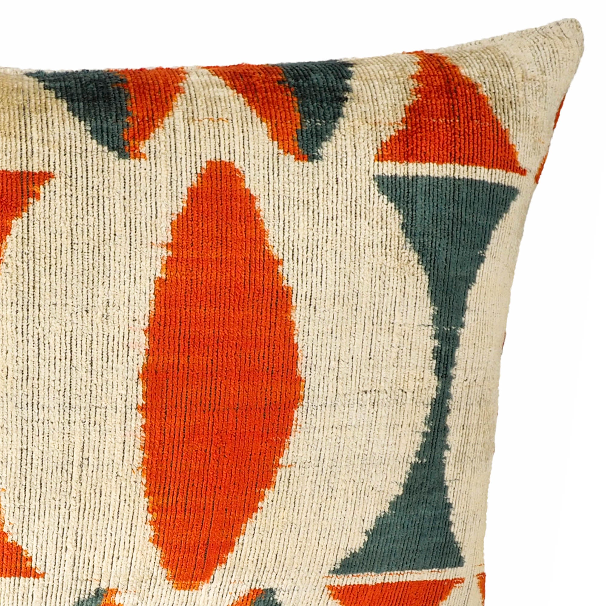 Rico  Silk Velvet Ikat Throw Pillow Cover 16 X 24