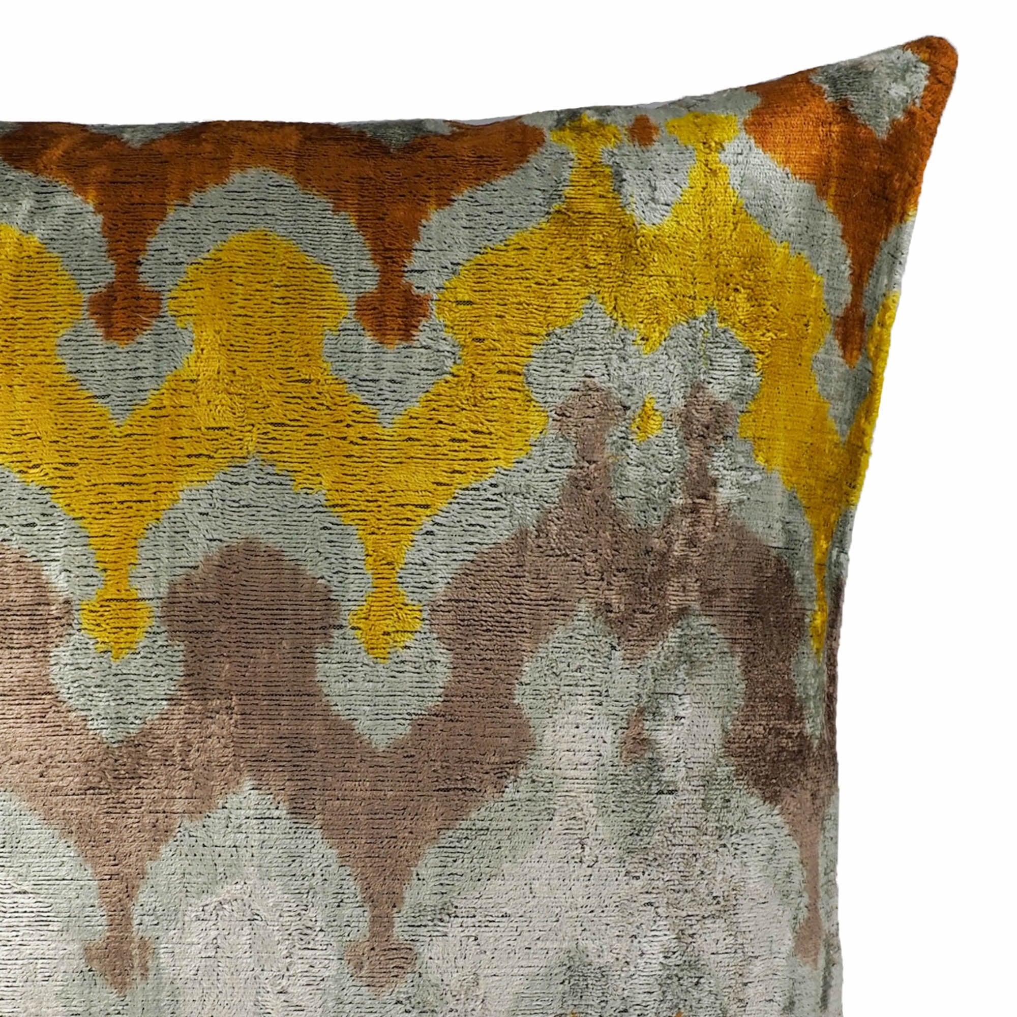 Chouchou Touch River Silk Velvet Ikat Throw Pillow Cover 20 X 20