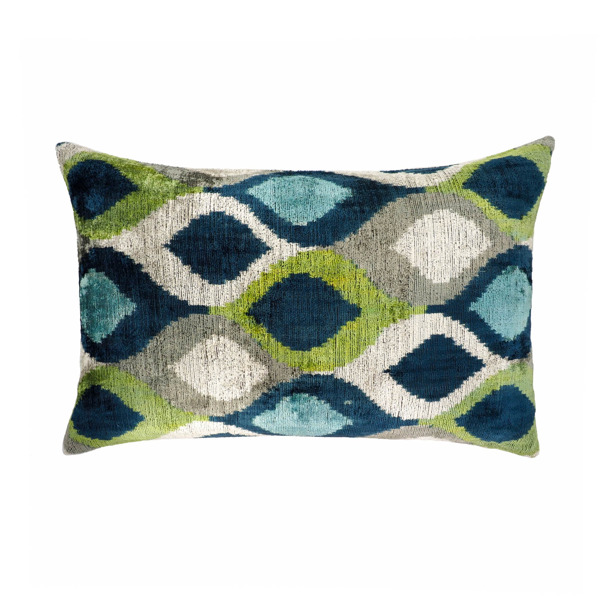 Chouchou Touch Sherwood Silk Velvet Ikat Throw Pillow Cover