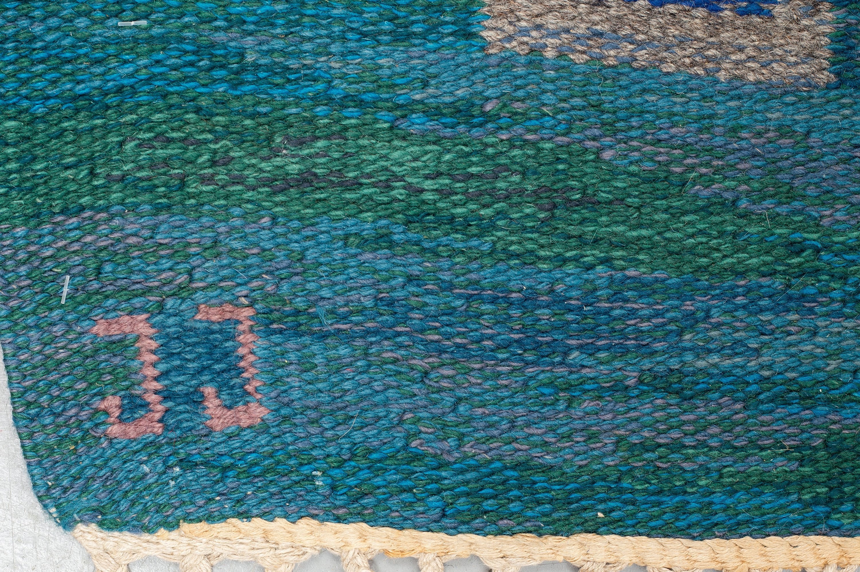 Swedish Mid Century Rug by Judith Johansson, 5' X 7'