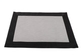 Black Placemats With Stripes, Set of 4