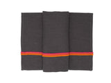 Black Linen Guest Towels, Set of 2