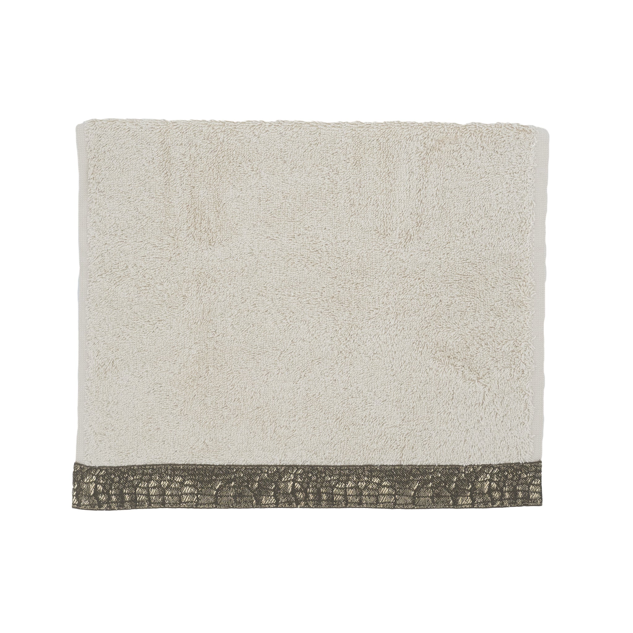 Camel Guest Towels With French Borders, Set of 2