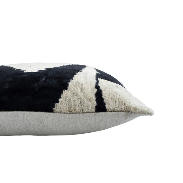 Eye of Ra Silk Velvet Ikat Pillow, 20" X 20"