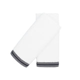 Guest Towels With Black French Borders, Set of 2