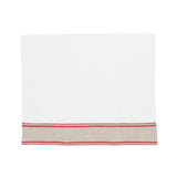 Guest Towels With Red Chain Linen Borders, Set of 2