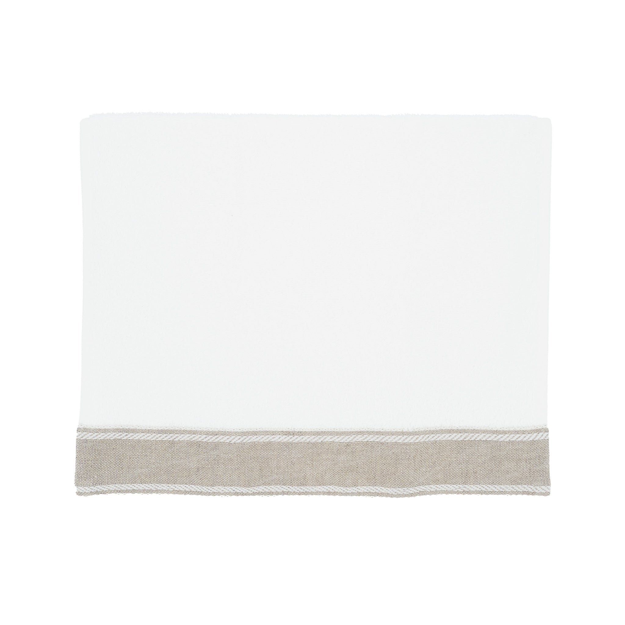 Guest Towels With White Chain Linen Borders, Set of 2