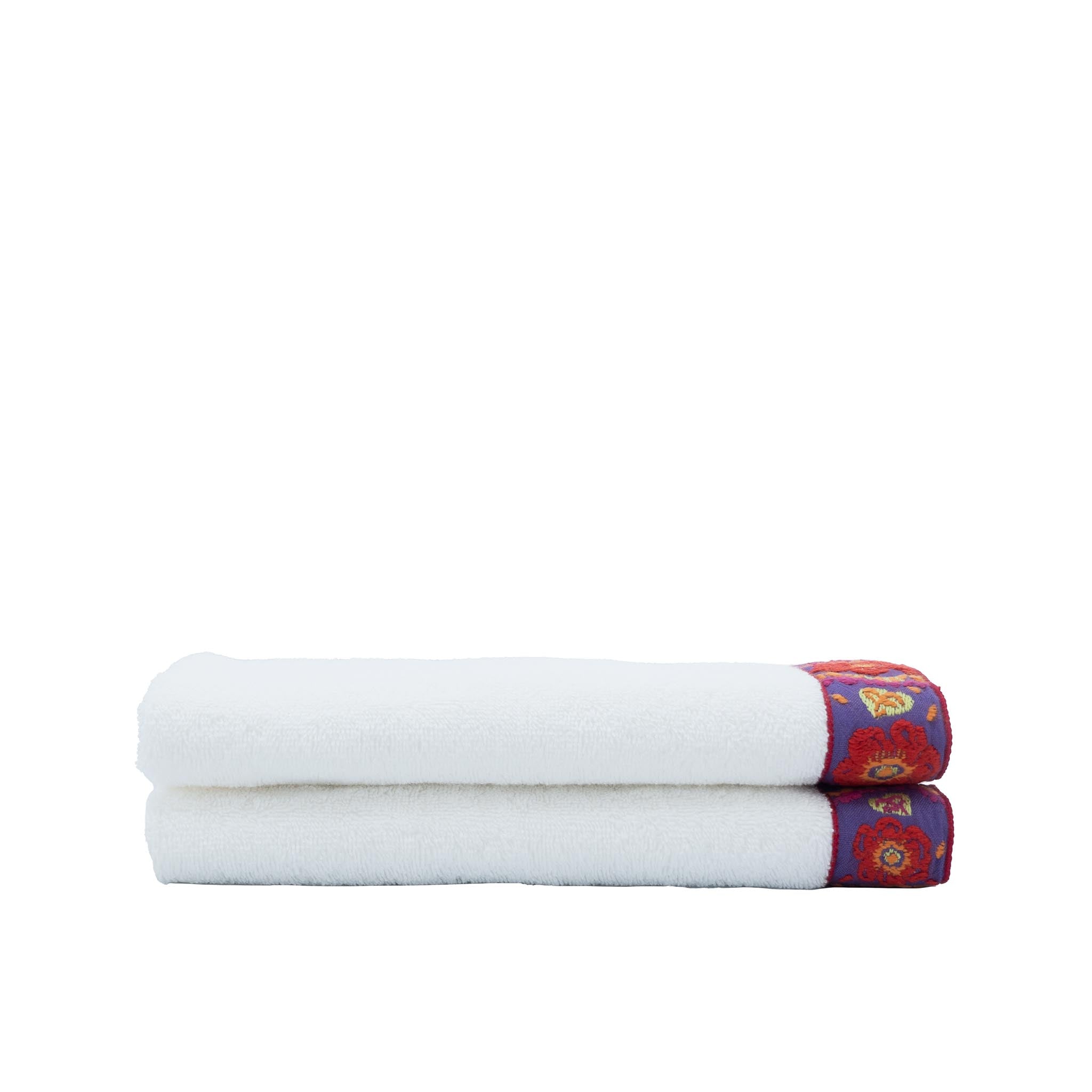 Guest Towels With Floral French Borders Set of 2