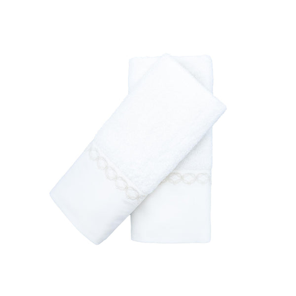 Guest Towels With Lace Borders Set of 2