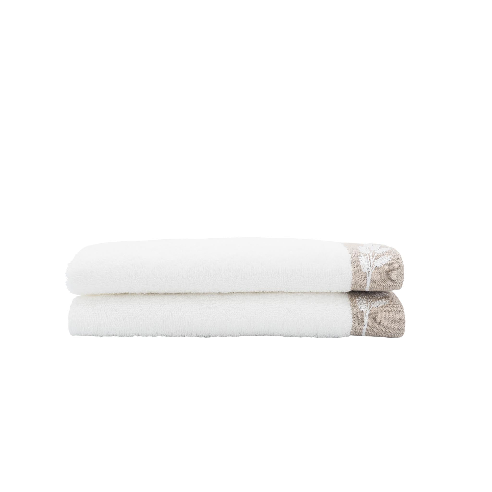 Guest Towels With White Lavender Borders Set of 2