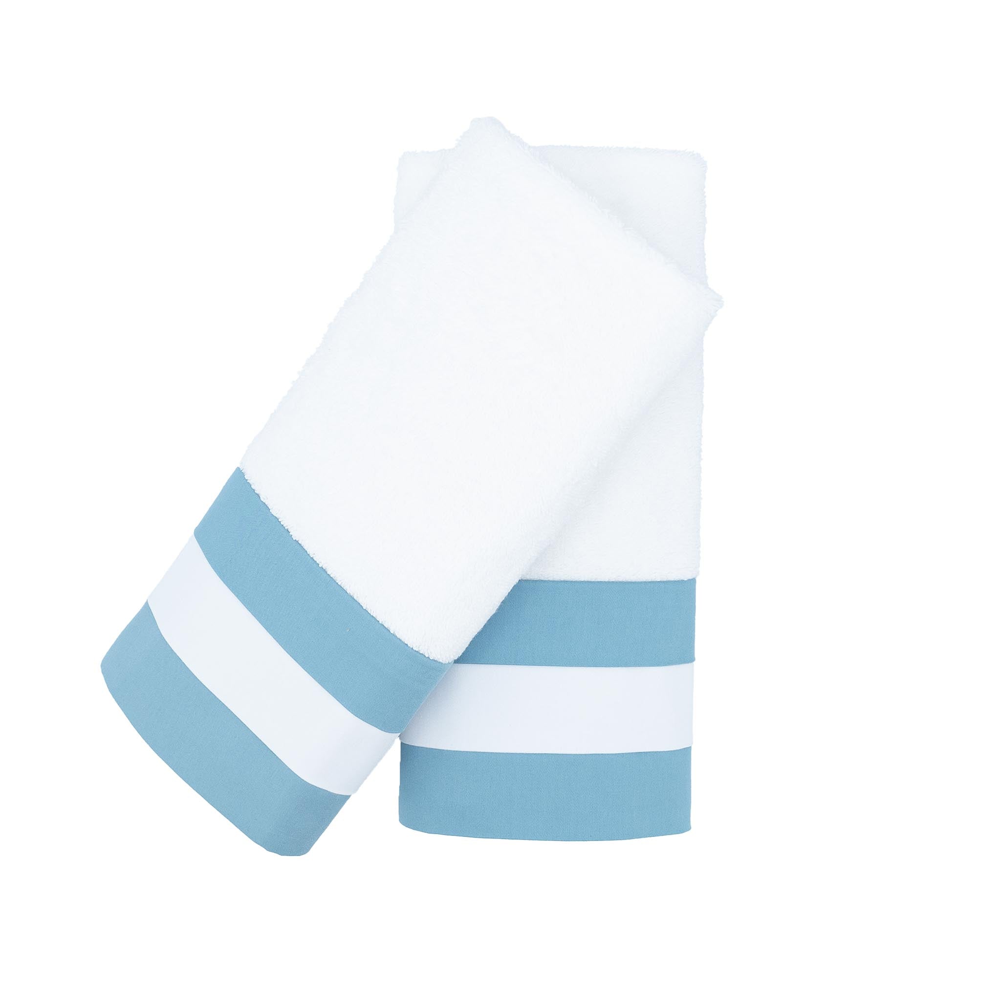 Guest Towels With Turquoise Borders Set of 2