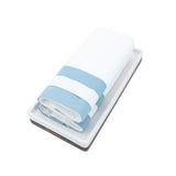 Guest Towels With Turquoise Borders, Set of 2