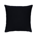 Lagoon Black Silk Velvet Ikat Pillow, 20" X 20"