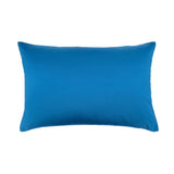 Lagoon Blue Silk Velvet Ikat Pillow, 16" X 24"