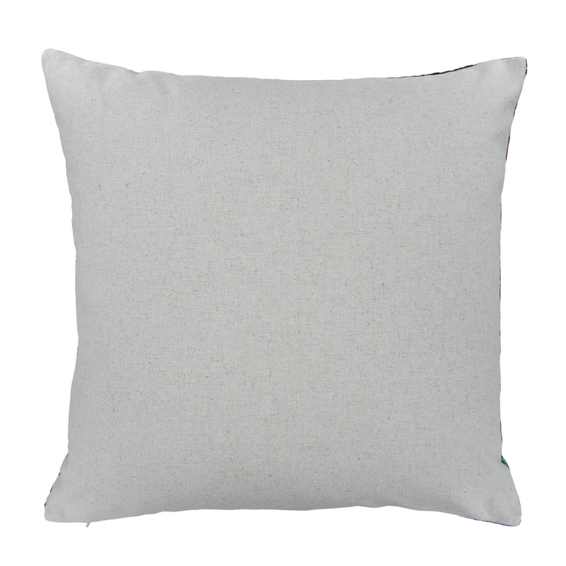 Leaves Silk Velvet Ikat Pillow, 20" X 20"