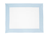 Linen Placemats With Baby Blue Borders, Set of 4