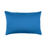 Mood Blue Silk Velvet Ikat Pillow, 16" X 24"
