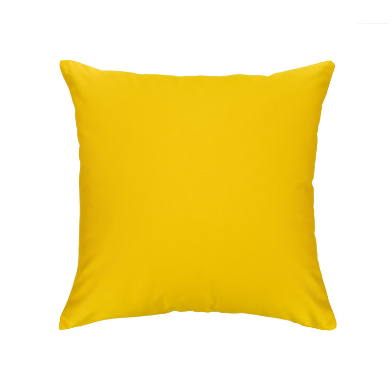 Mood Yellow Silk Velvet Ikat Pillow, 20" X 20"