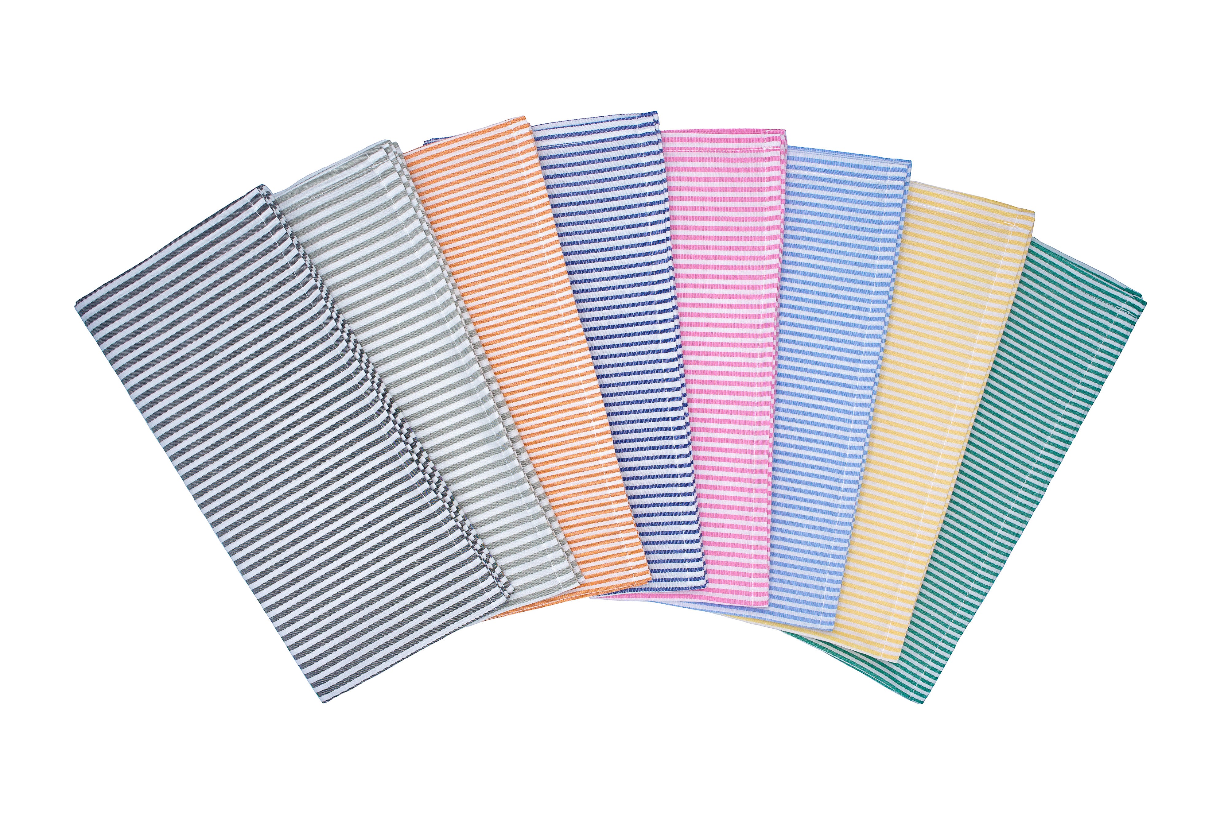 Striped Napkins In Seven Colors, Set of 4