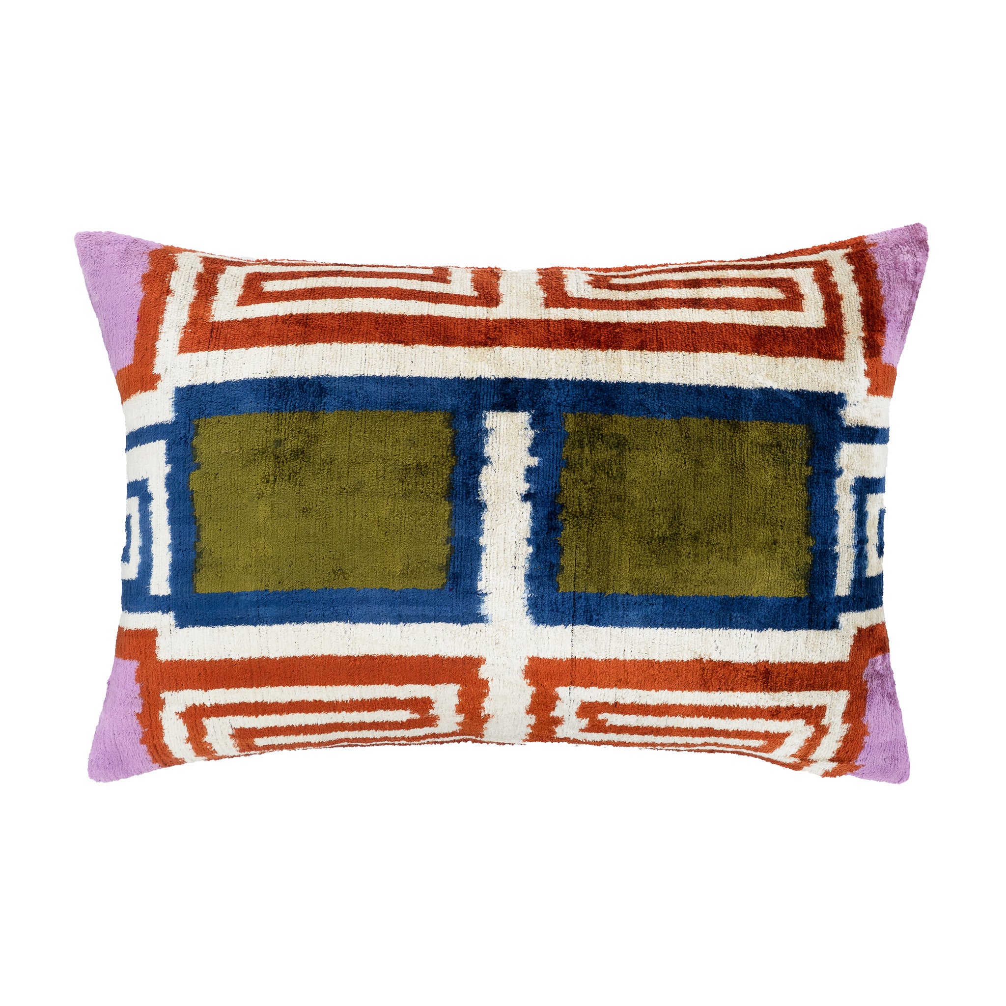 Chouchou Touch Soho Silk Velvet Ikat Throw Pillow Cover 16 X 24