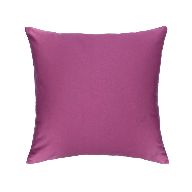 Squares Blue Silk Velvet Ikat Pillow, 20" X 20"