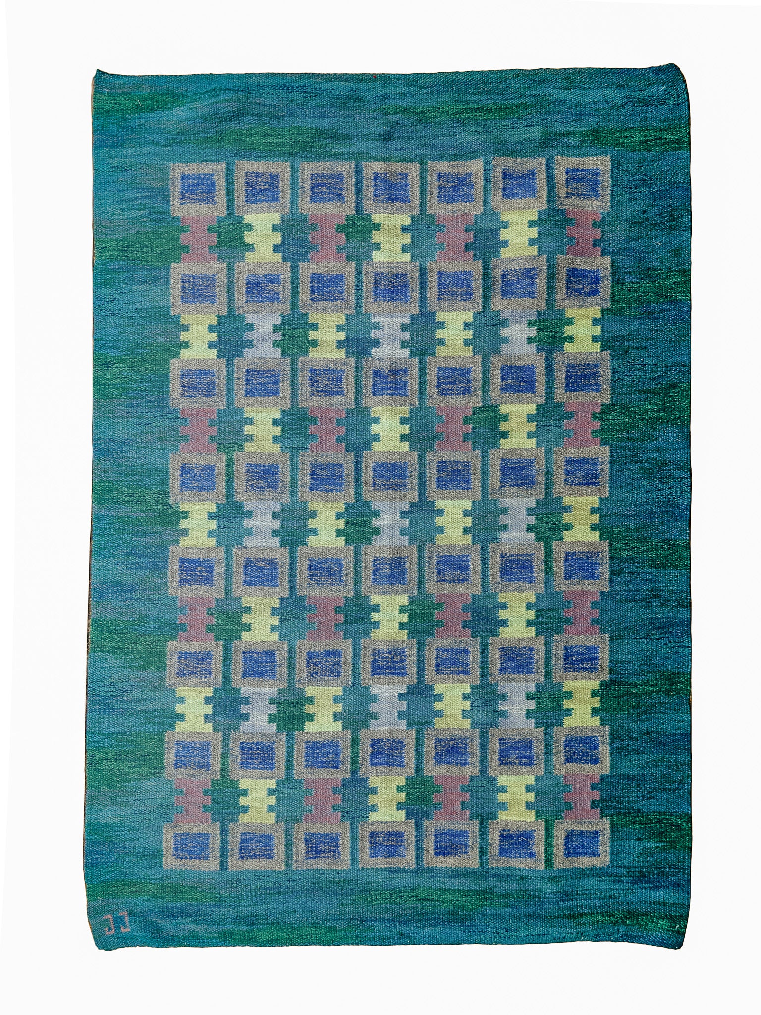 Swedish Mid Century Rug by Judith Johansson, 5' X 7'