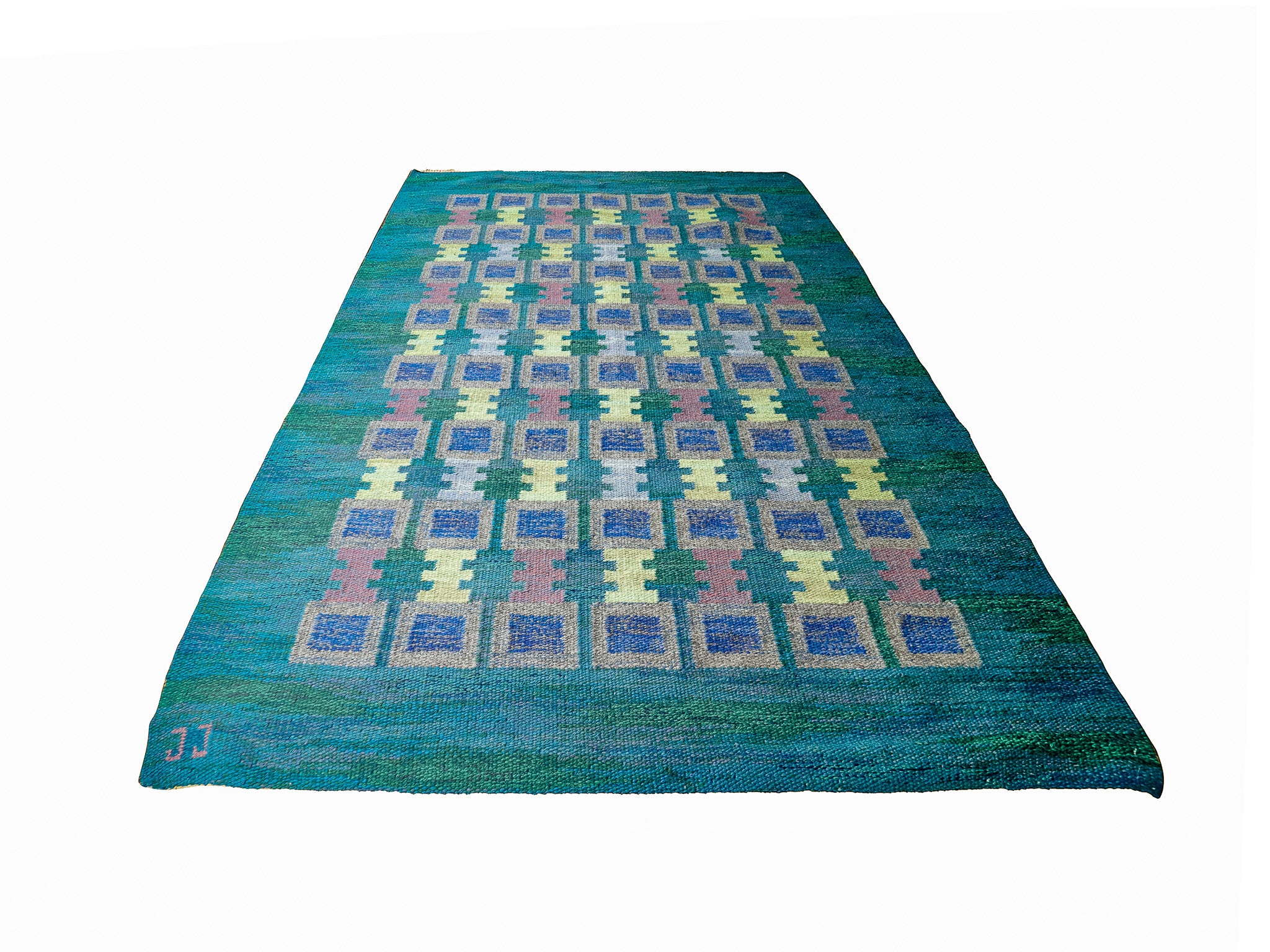 Swedish Mid Century Rug by Judith Johansson, 5' X 7'